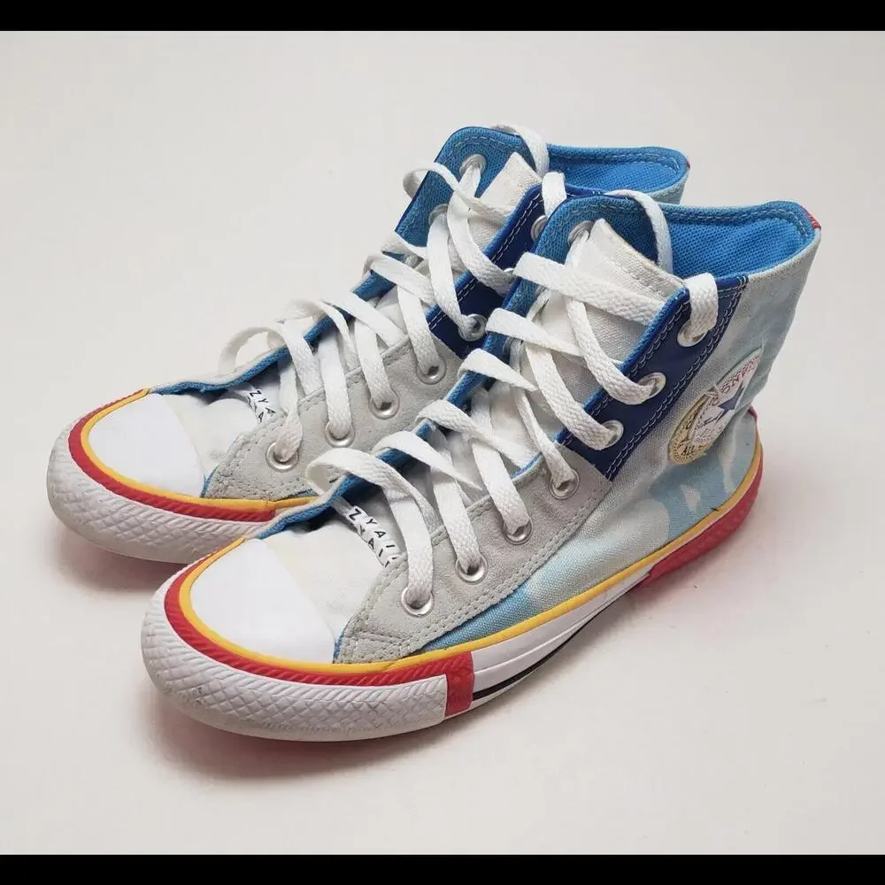 Unisex Converse Chuck Taylor All Star High Double Logo Shoes‎ 168266C Size 4M 6W